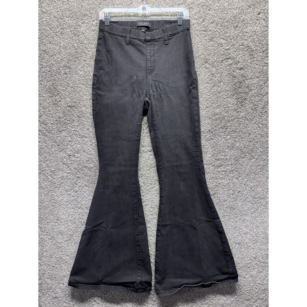 Judy Blue Jeans Women's Size 5/27 Black Fade Pull On Super Flare JB88275 Stretch